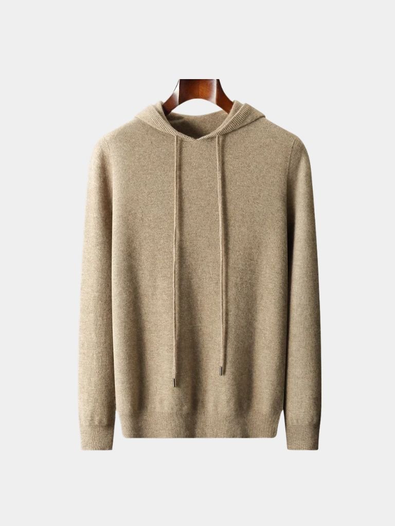 100% Cashmere Hooded Sweater - Crown & Cuff