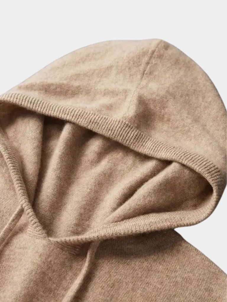 100% Cashmere Hooded Sweater - Crown & Cuff