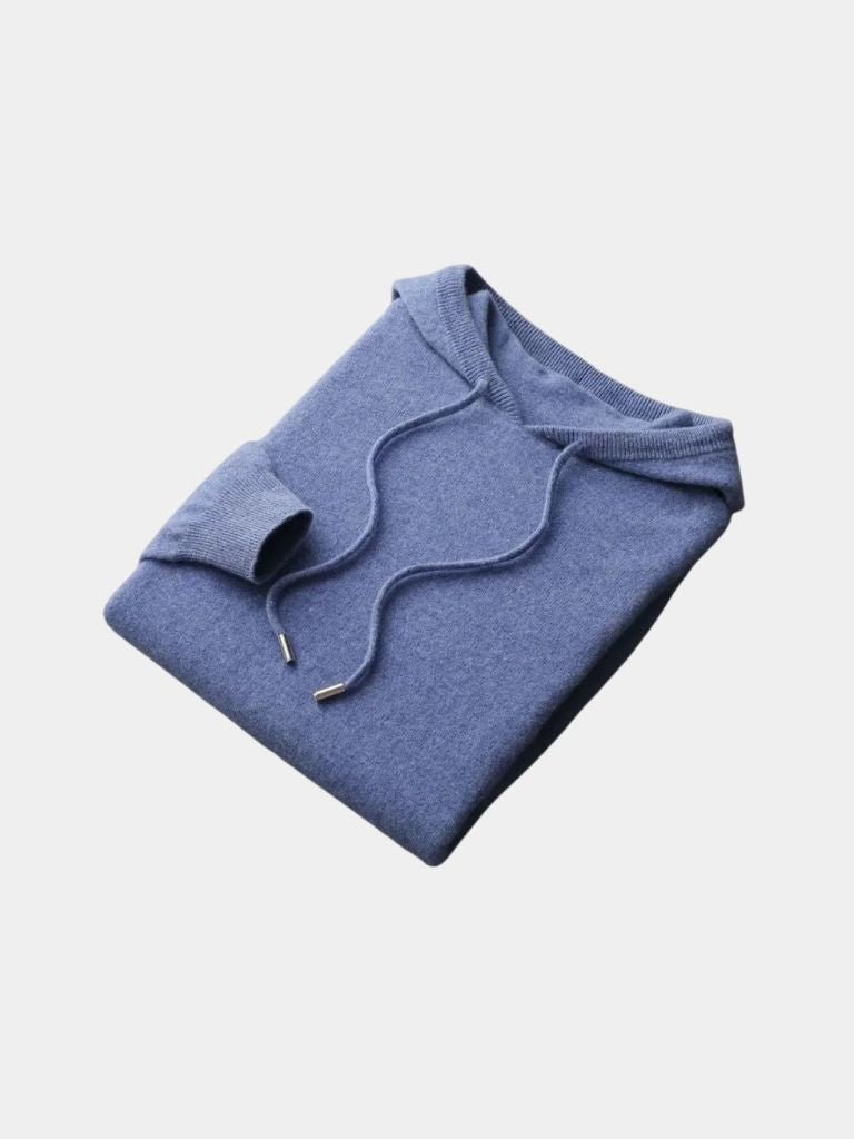 100% Cashmere Hooded Sweater - Crown & Cuff