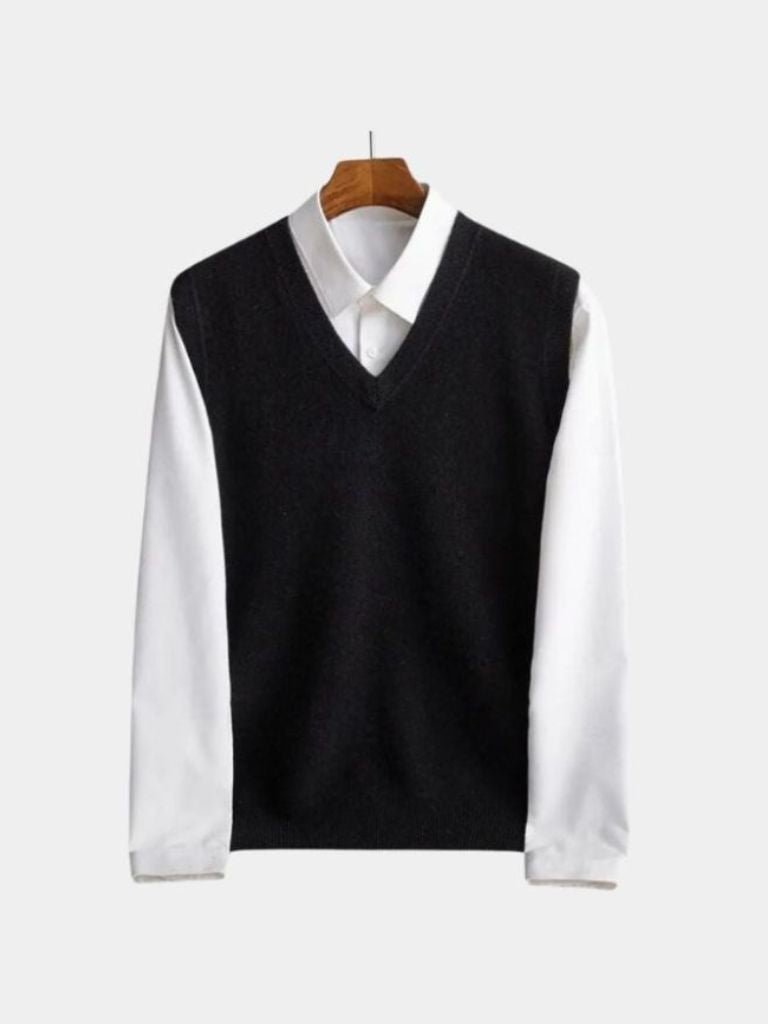 100% Merino Wool Sweater Vest - Crown & Cuff
