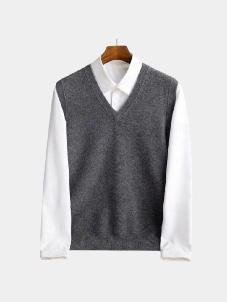 100% Merino Wool Sweater Vest - Crown & Cuff