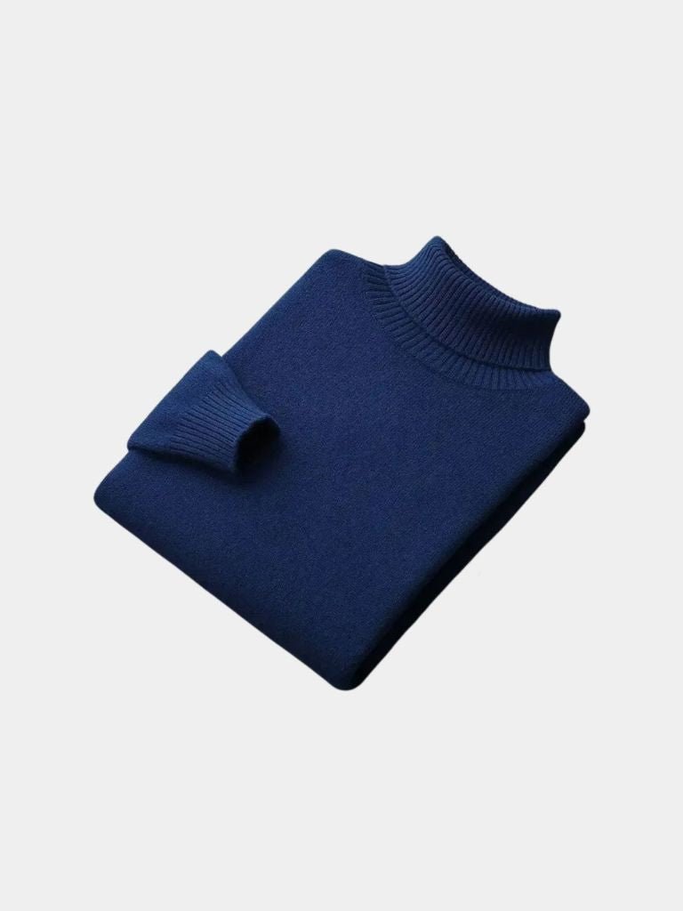 100% Merino Wool Turtleneck Sweater - Crown & Cuff
