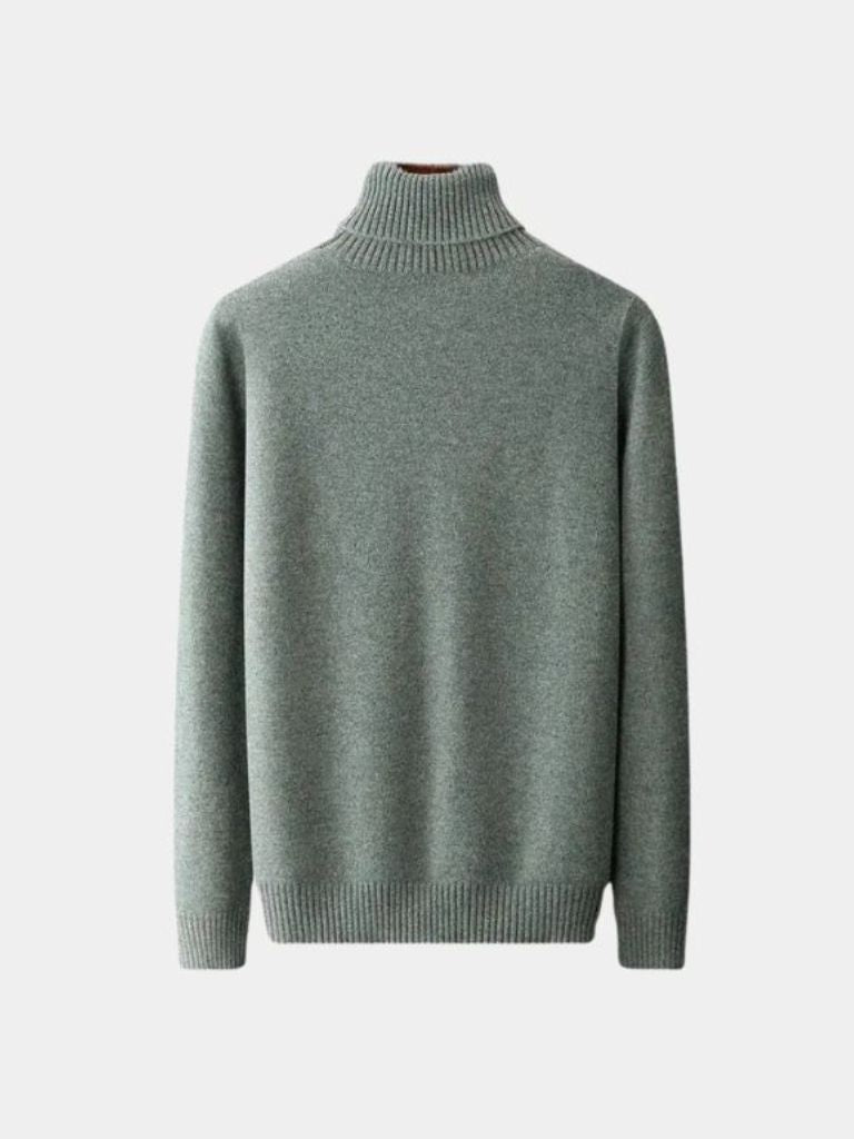 100% Merino Wool Turtleneck Sweater - Crown & Cuff