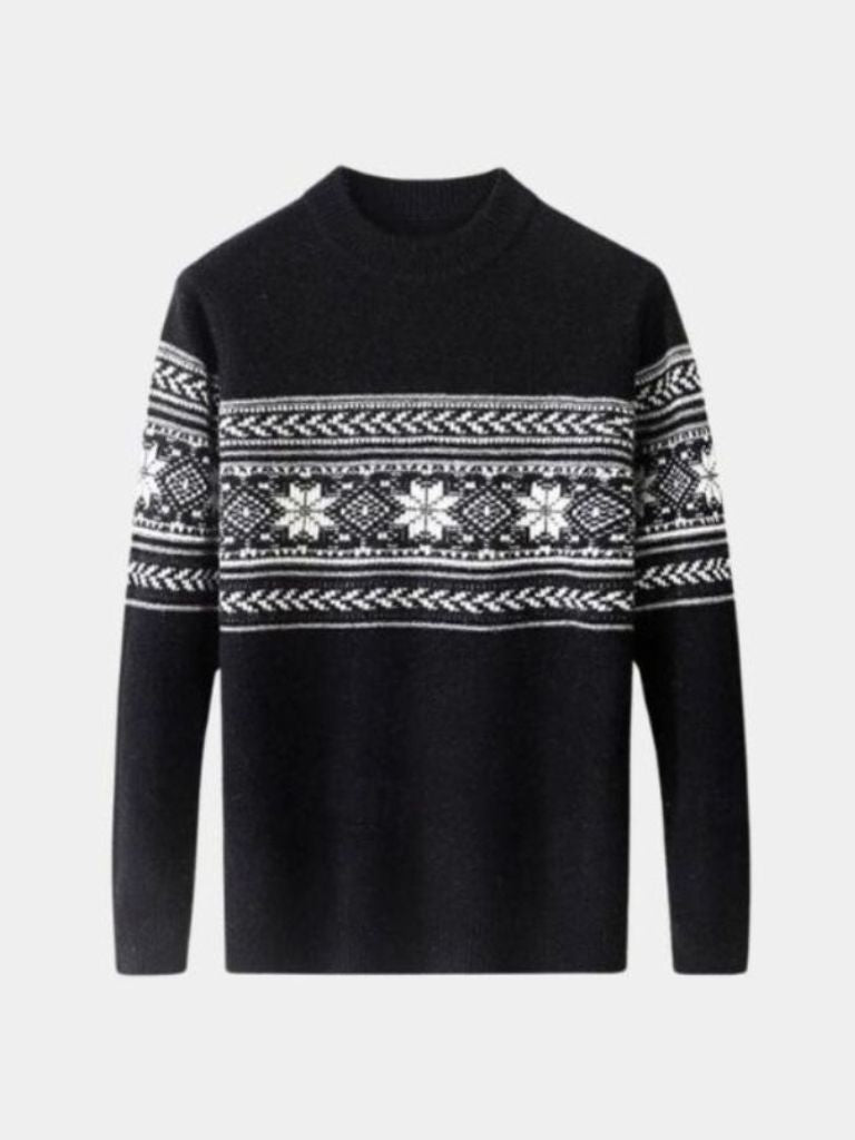100% Wool Fair Isle Pullover Sweater Jumper - Crown & Cuff