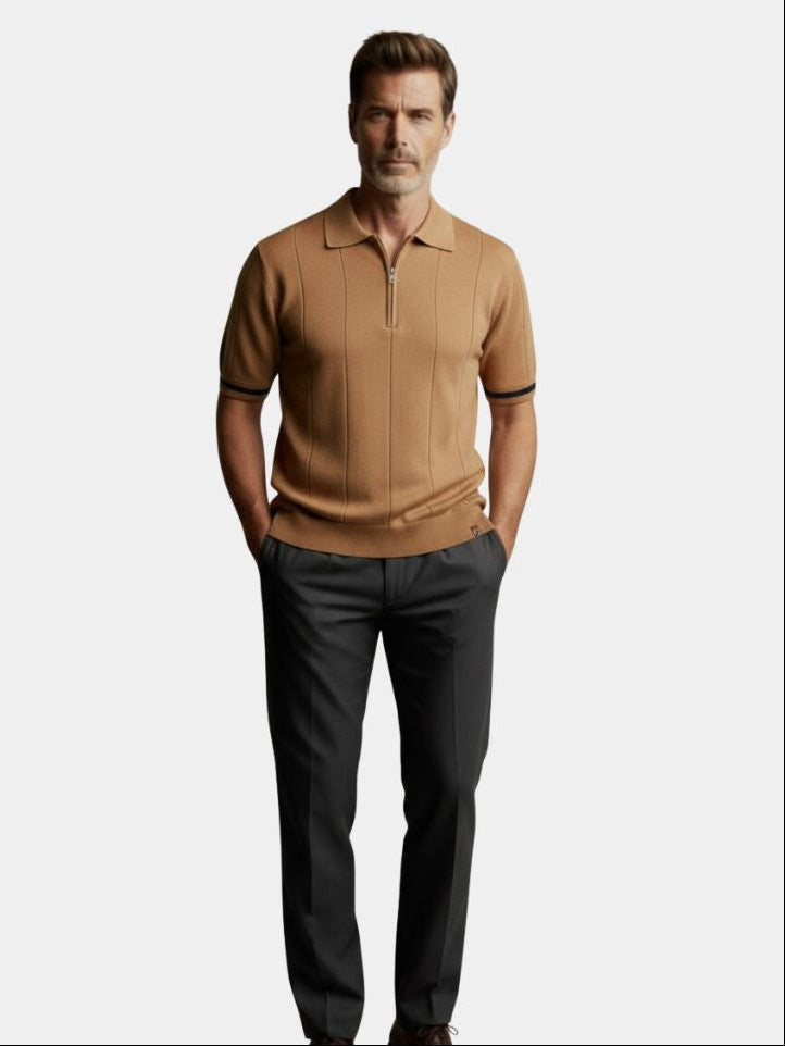 Royal Zip Polo – Crown & Cuff