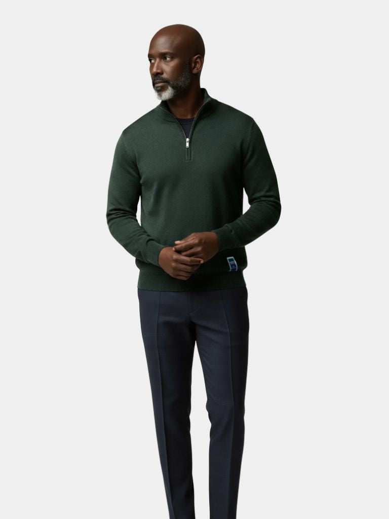 Essential Quarter-Zip Jumper Sweater - Crown & Cuff