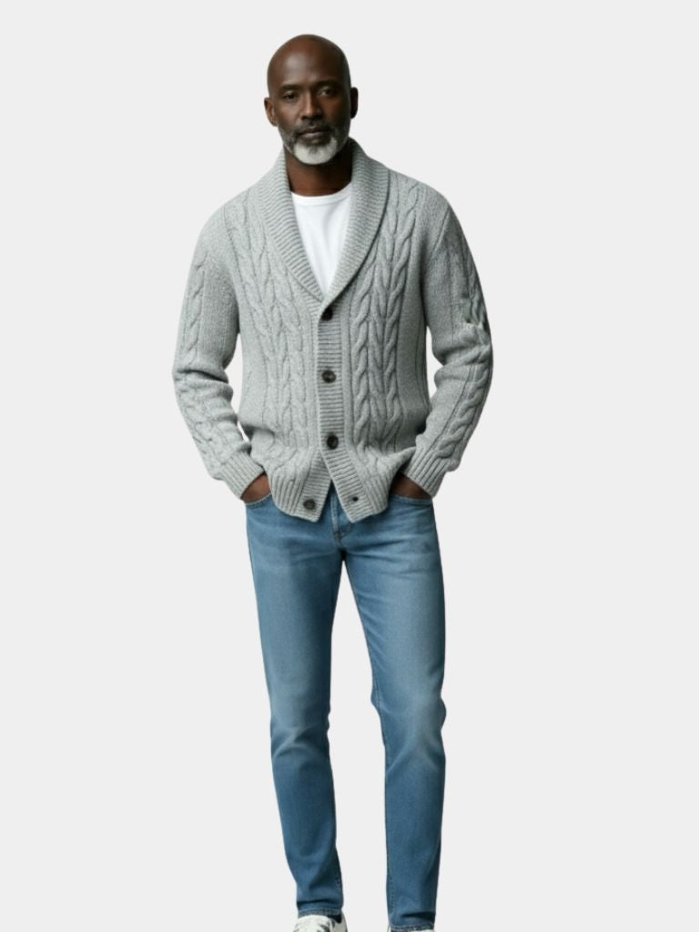 Men's Elegant Knit Cardigan - Crown & Cuff