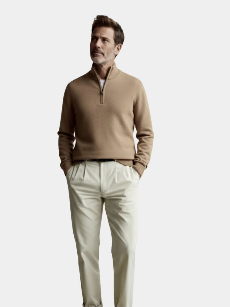 Merino Half Zip Sweater - Crown & Cuff
