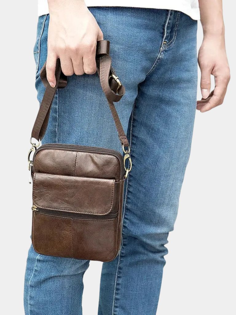 Essential Leather Shoulder Bag - Crown & Cuff
