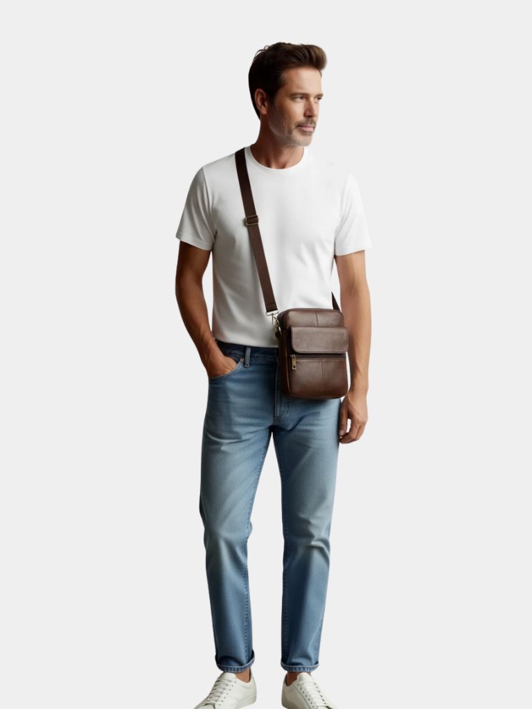 Essential Leather Shoulder Bag - Crown & Cuff