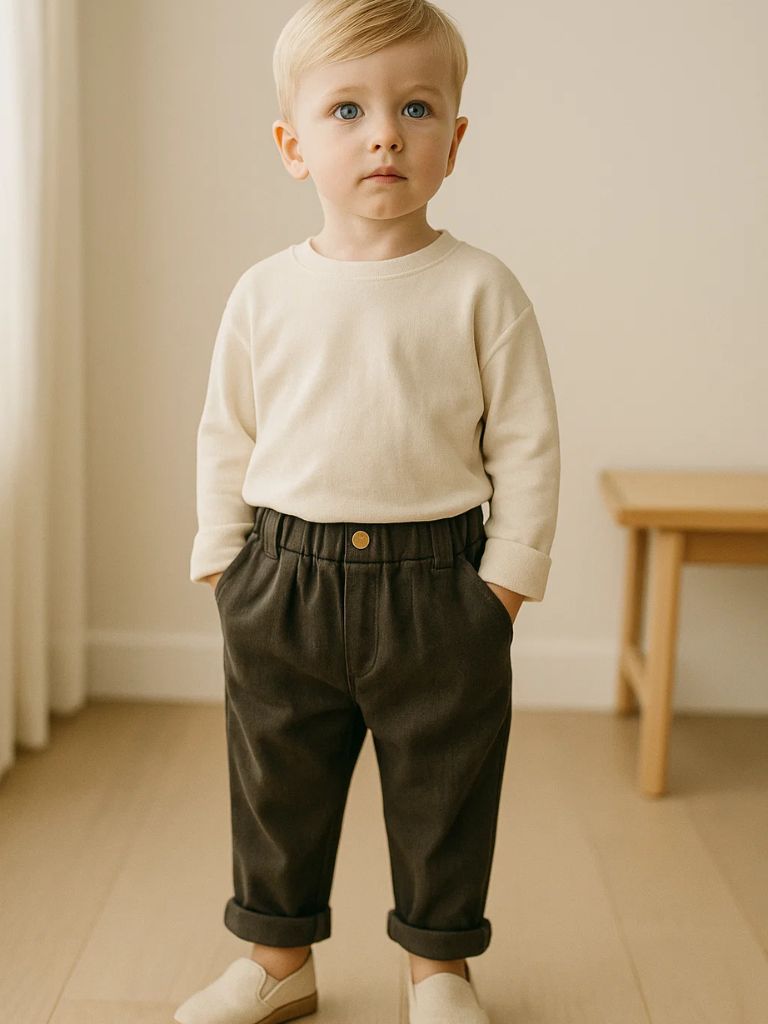 Petit Chevalier Straight Trousers - Crown & Cuff Kids
