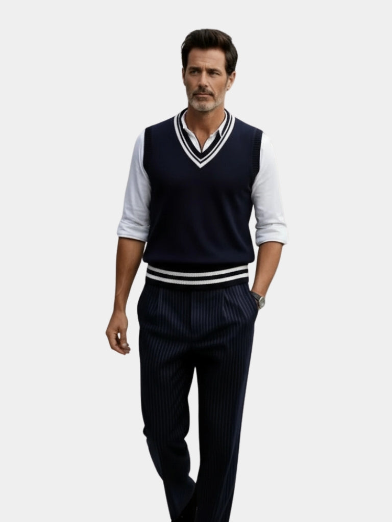 Old Money Essential Knit Vest - Crown & Cuff