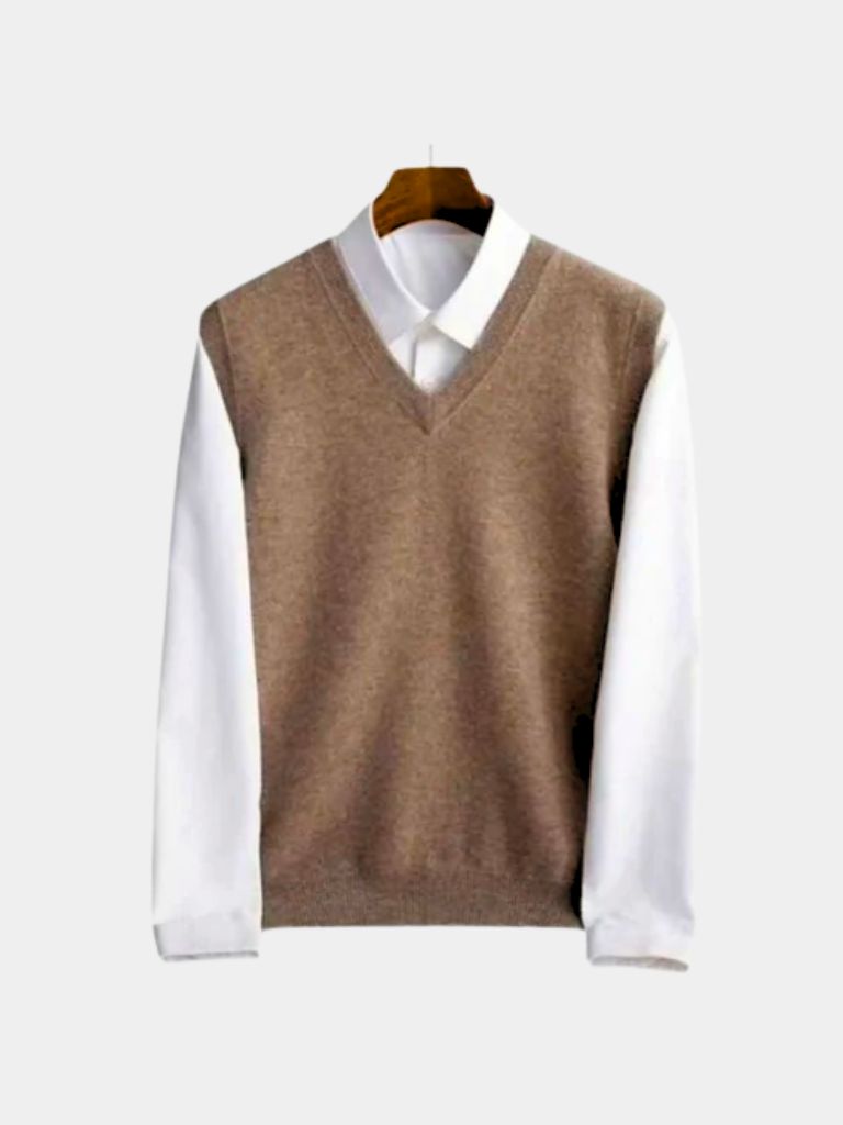 100% Merino Wool Sweater Vest - Crown & Cuff