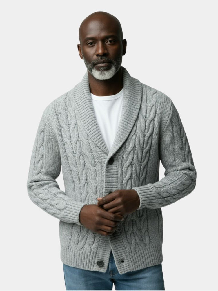 Men's Elegant Knit Cardigan - Crown & Cuff