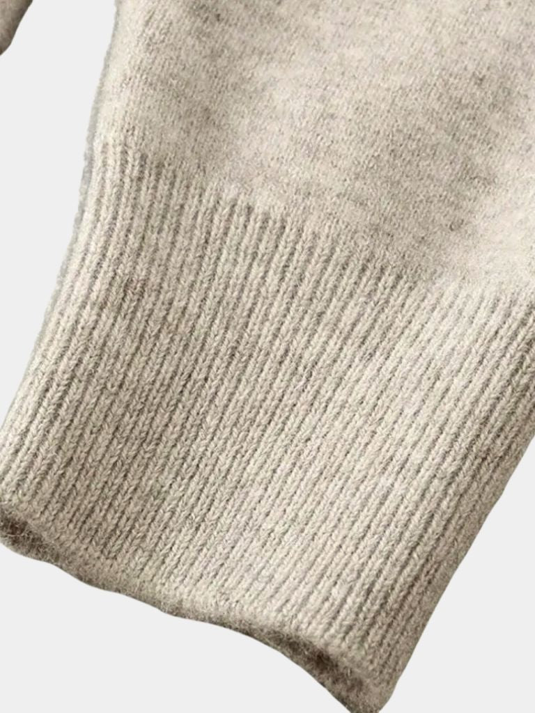 100% Merino Wool V Neck Knitwear Cardigan Sweater - Crown & Cuff