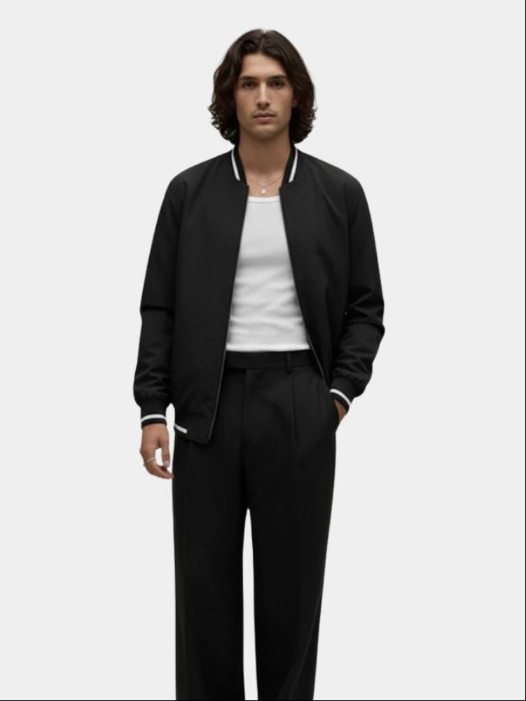 Casual Baseball Bomber Jacket - Crown & Cuff