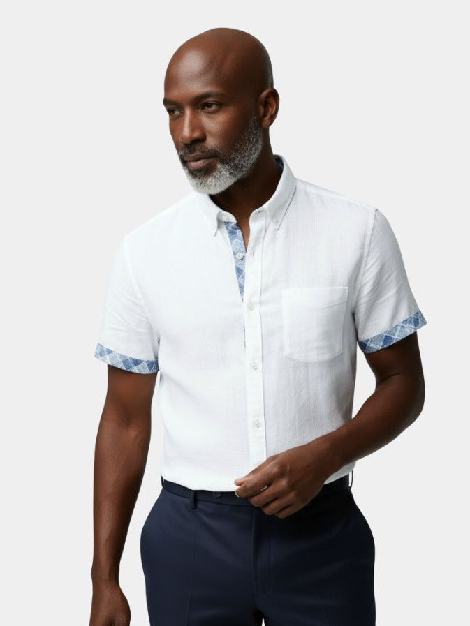 Ocean Detail Casual Shirt - Crown & Cuff