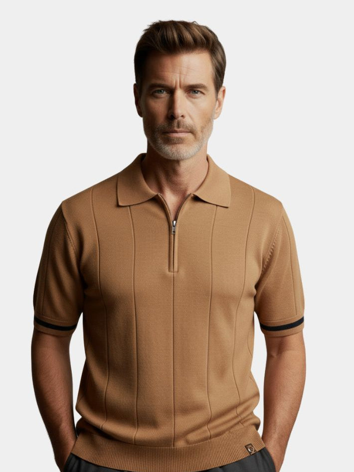 Royal Zip Polo – Crown & Cuff