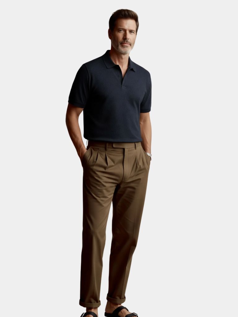 Old Money Cotton Polo Shirt - Crown & Cuff