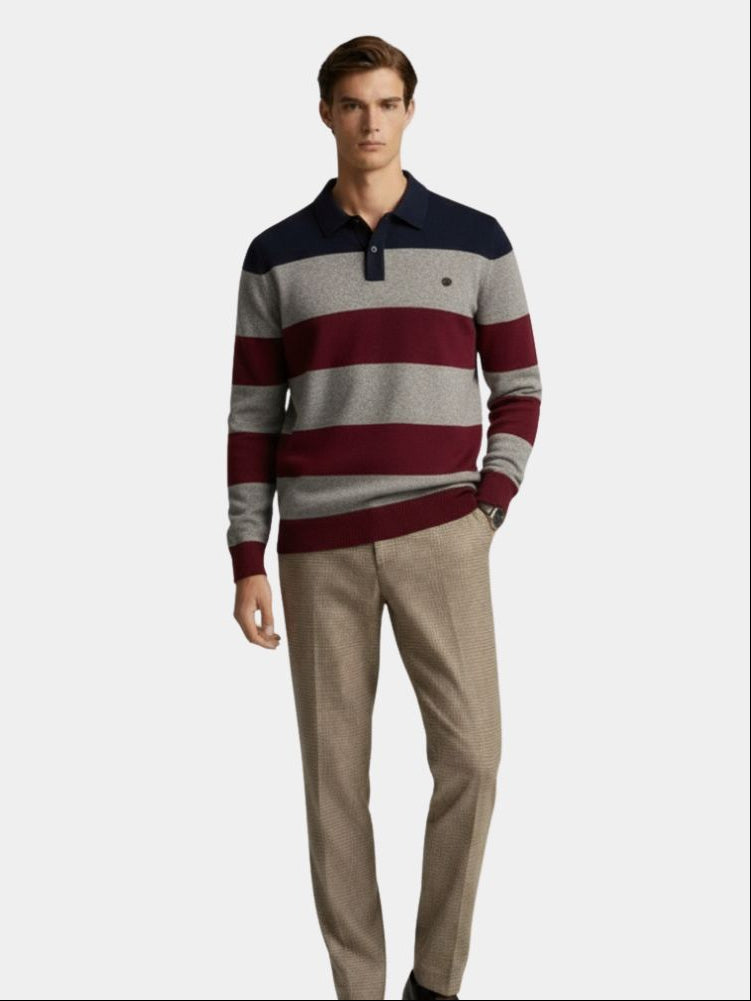 Knit Color Half Zip Knitwear - Crown & Cuff