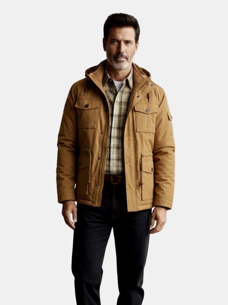 Fleece Hooded Bomber Jacket - Crown & Cuff