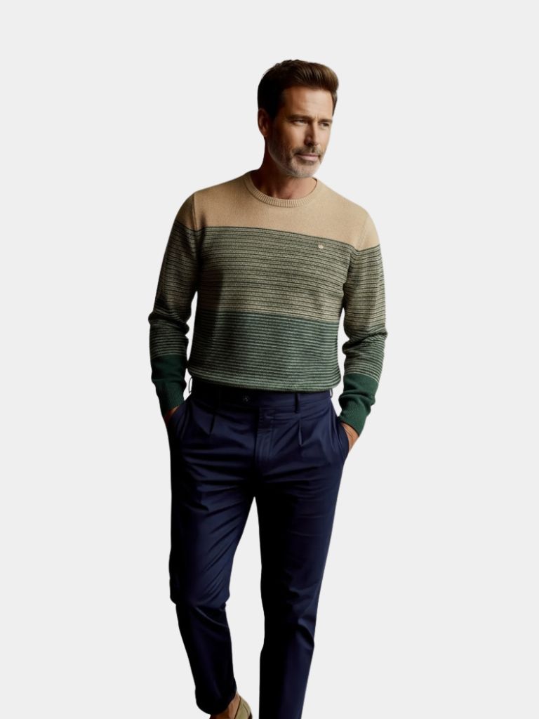 Crew Neck Knitwear Knit Pullover Sweater Jumper - Crown & Cuff
