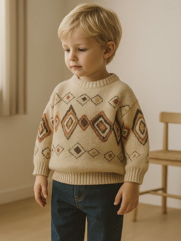 Petit Marquis Retro Knit Sweater - Crown & Cuff Kids