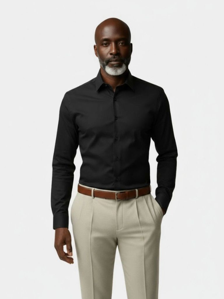 Elegant Spearpoint Collar Shirt - Crown & Cuff