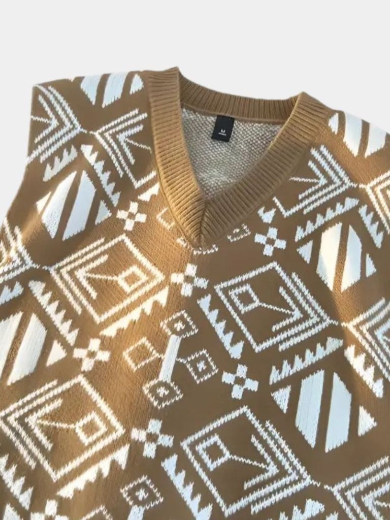 Academic Retro Knit Vest - Crown & Cuff