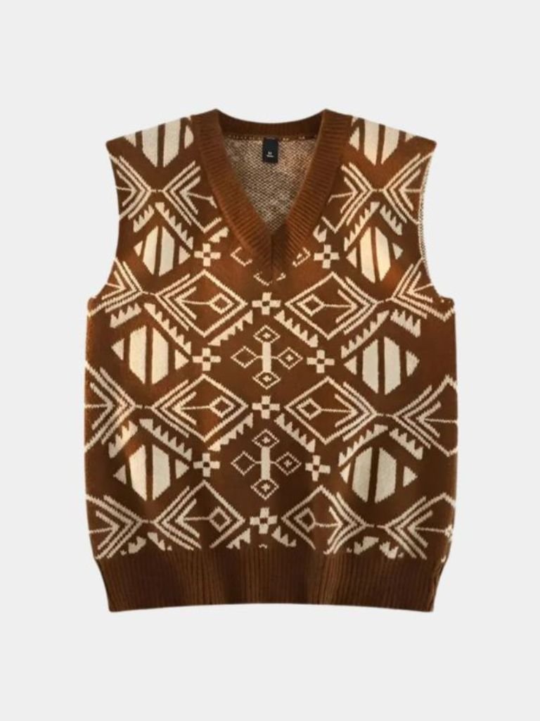 Academic Retro Knit Vest - Crown & Cuff