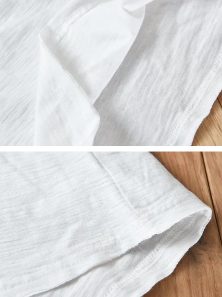 Albo Classic Linen V Neck T-Shirt – Crown & Cuff