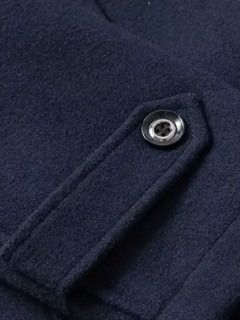 Aristocratic Black Wool Overcoat - Crown & Cuff