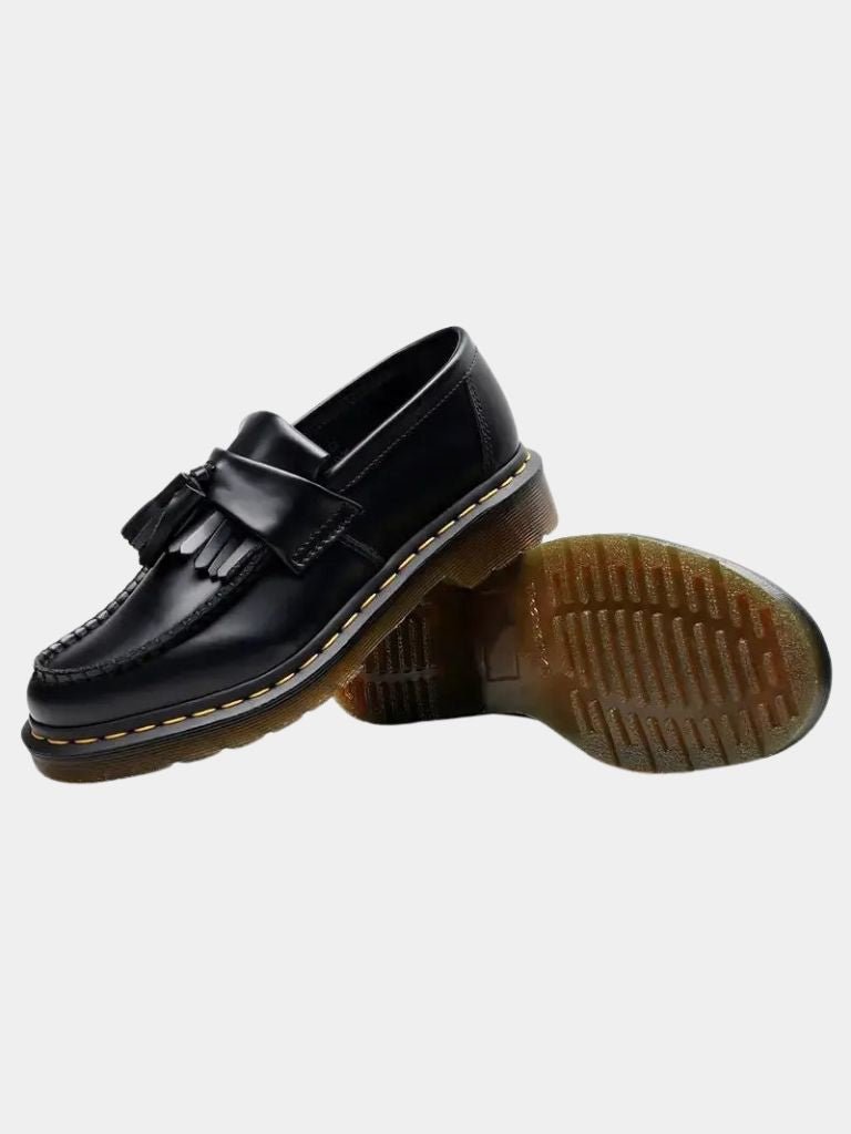 Black Leather Loafers - Crown & Cuff