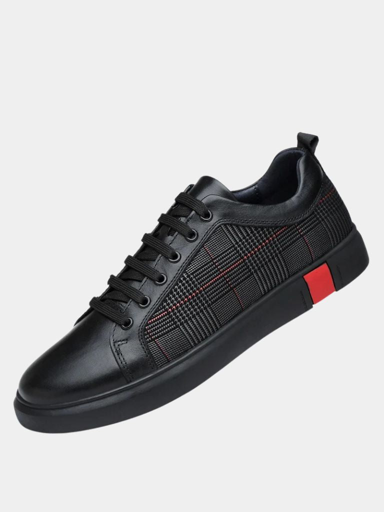 Blackgrid Leather Loafers – Crown & Cuff