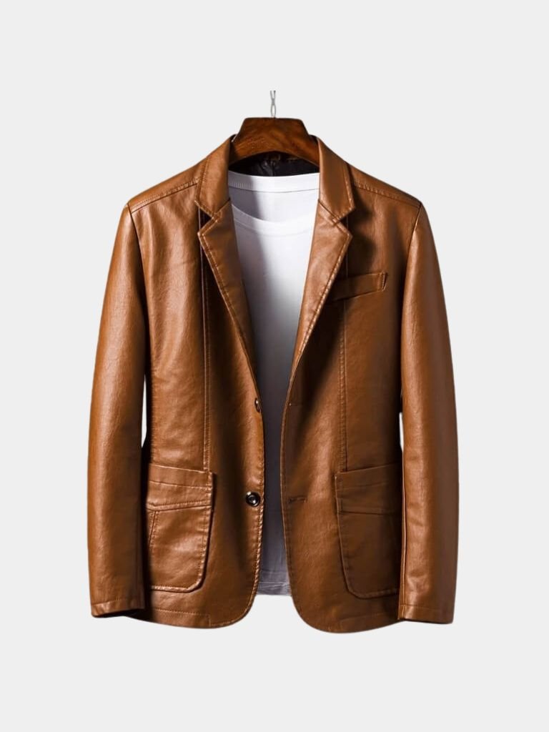 Bold Caramel Leather Jacket - Crown & Cuff