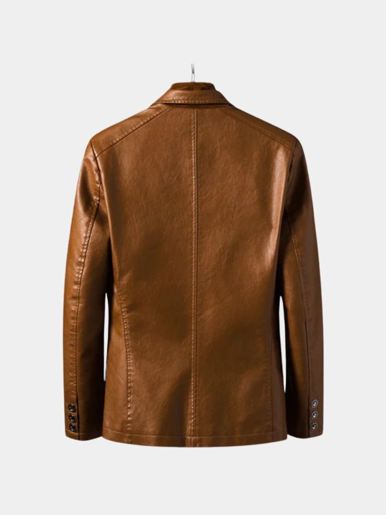 Bold Caramel Leather Jacket - Crown & Cuff