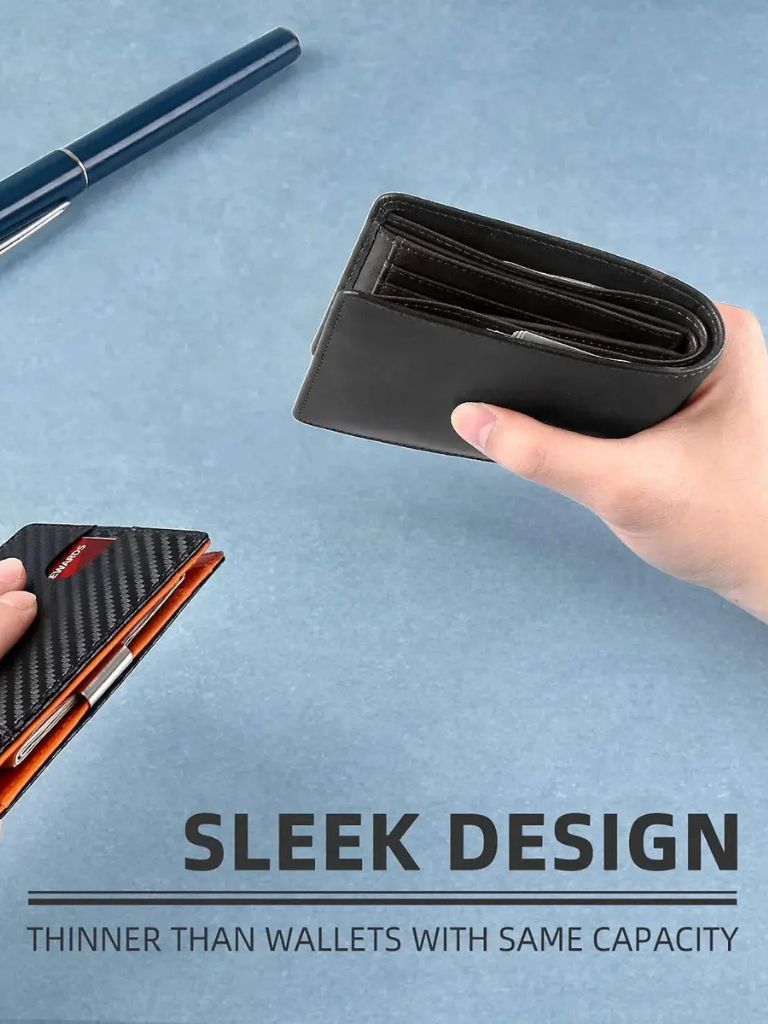 Carbon Fiber Anti RFID Minimalist Wallet - Crown & Cuff