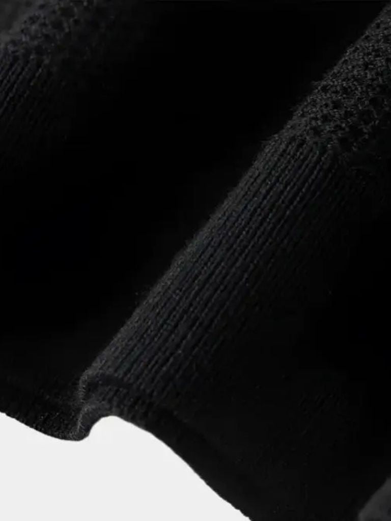 Casual Buttonless Knit Polo Shirt - Crown & Cuff