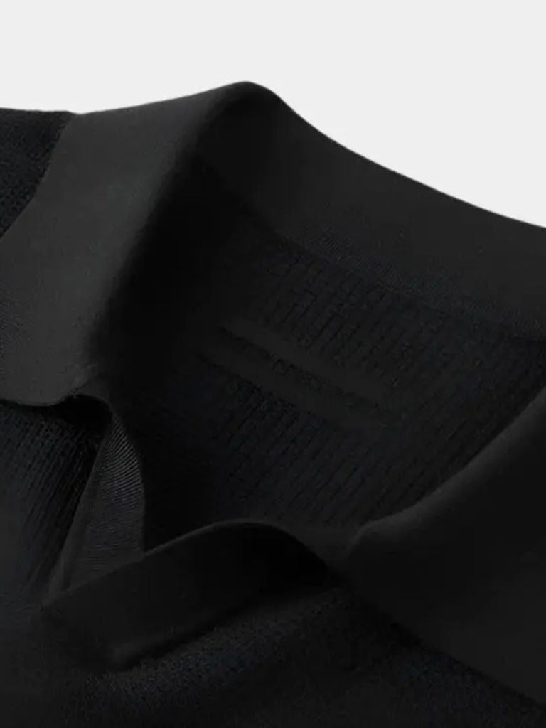 Casual Buttonless Knit Polo Shirt - Crown & Cuff