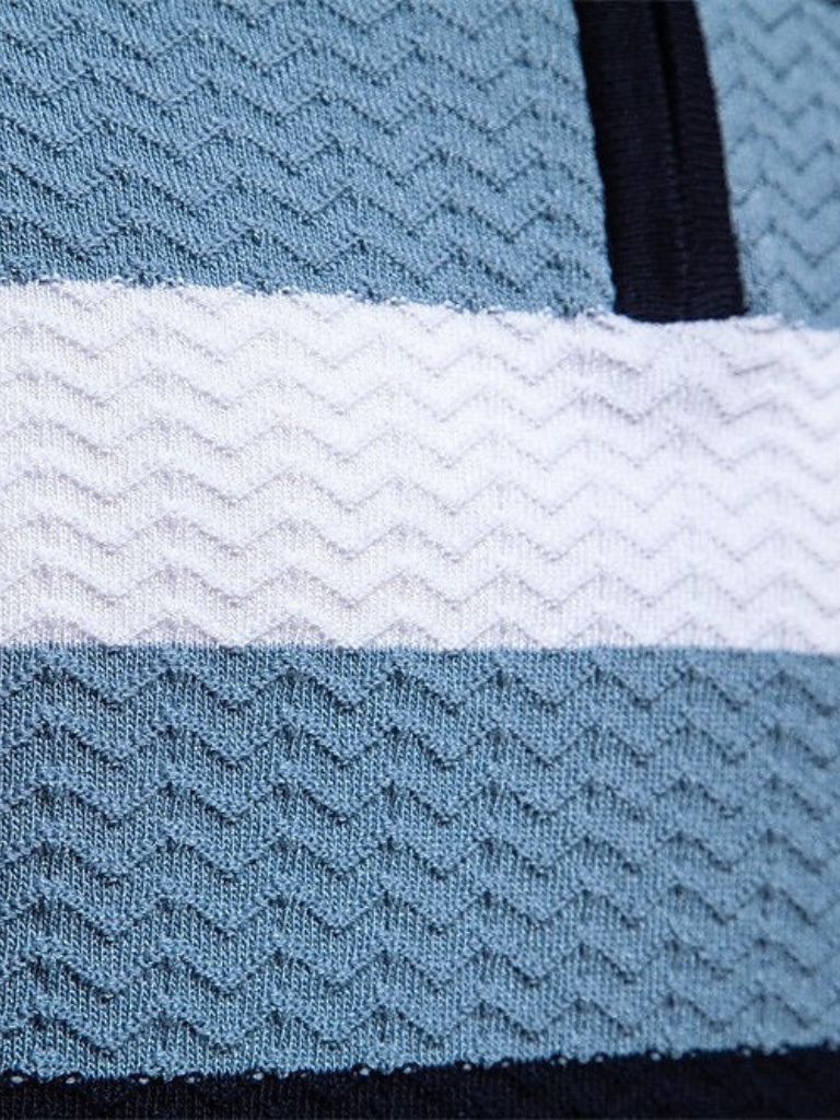 Classic Fit Quarter Zip Business Casual Short Sleeves Polo - Crown & Cuff