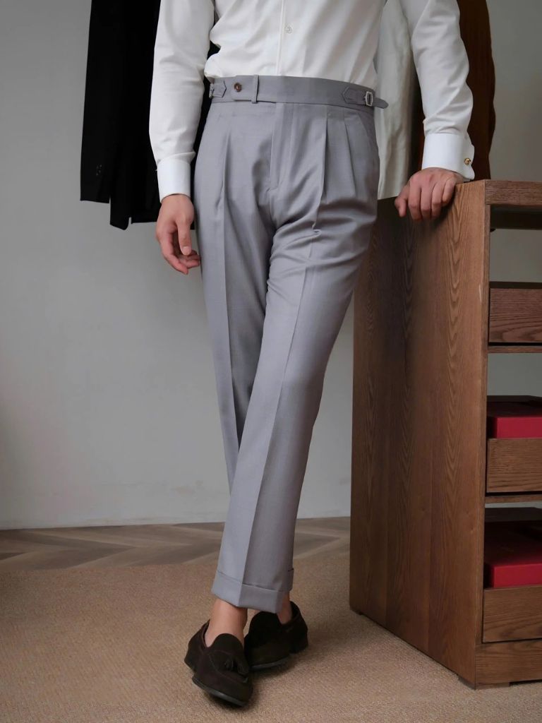 Classic Genova Sidetab Trousers - Crown & Cuff