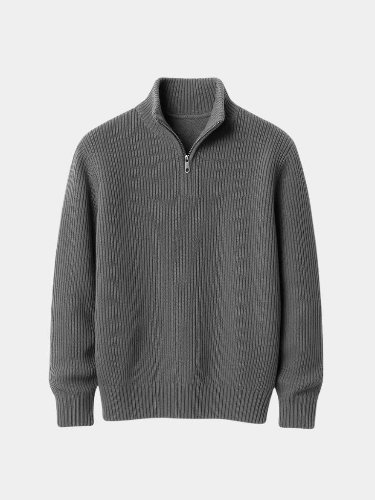 Classic Highland Quarter-Zip Sweater - Crown & Cuff