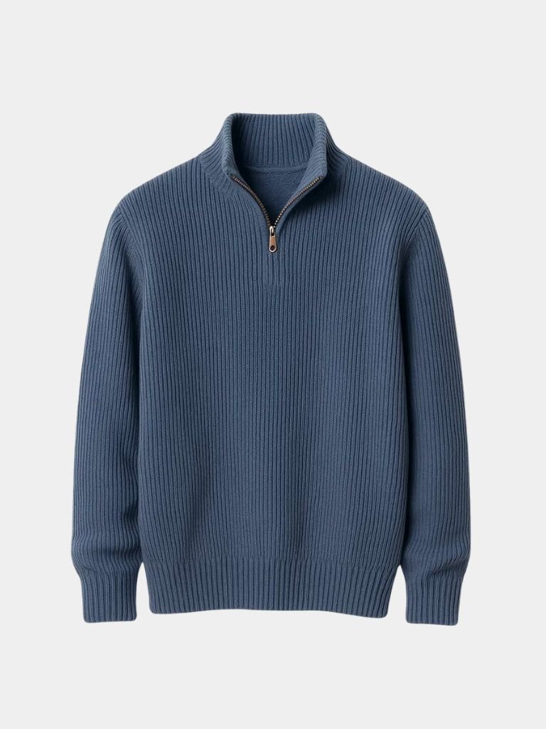 Classic Highland Quarter-Zip Sweater - Crown & Cuff