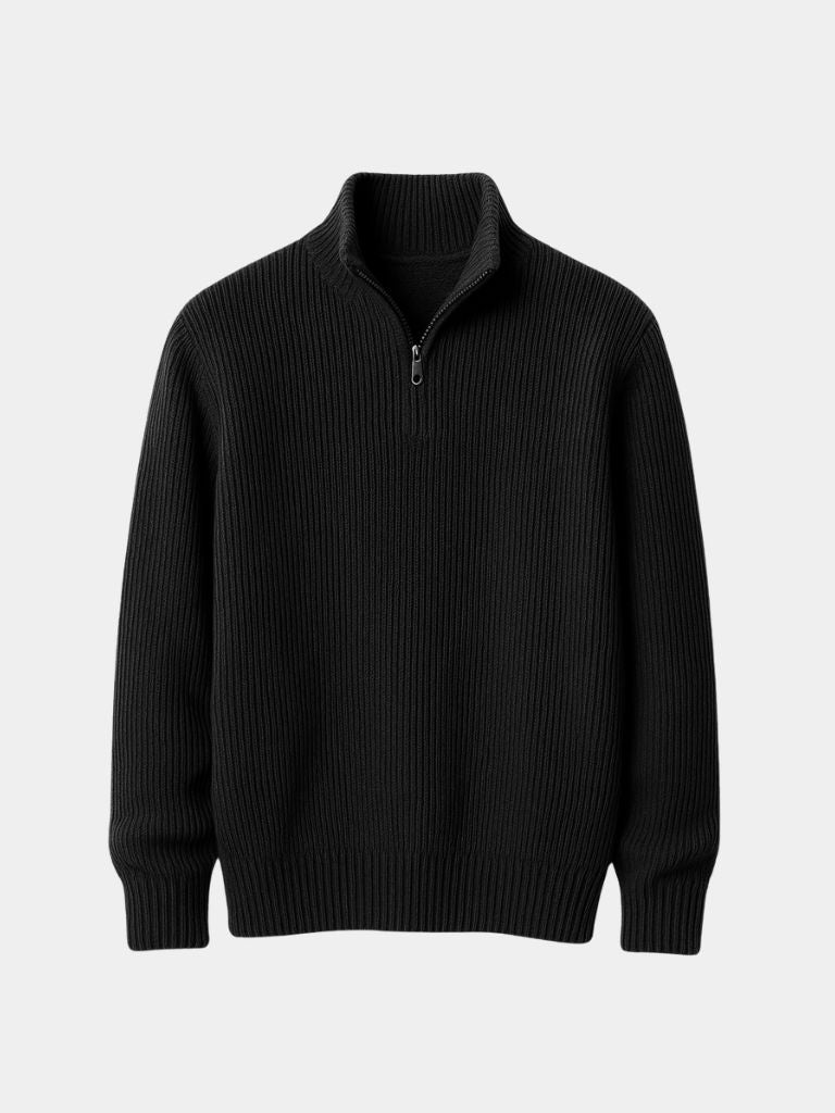 Classic Highland Quarter-Zip Sweater - Crown & Cuff