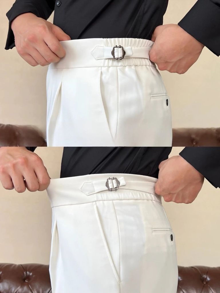 Classic Italia Sidetab Elastic Trousers - Crown & Cuff