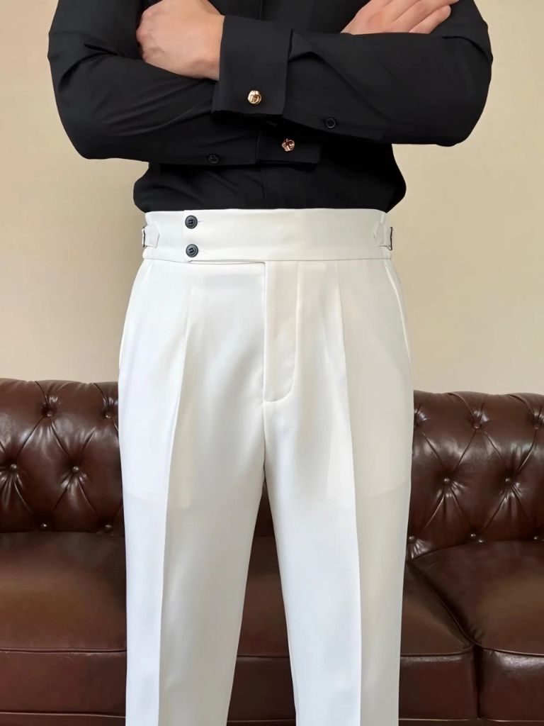 Classic Italia Sidetab Elastic Trousers - Crown & Cuff