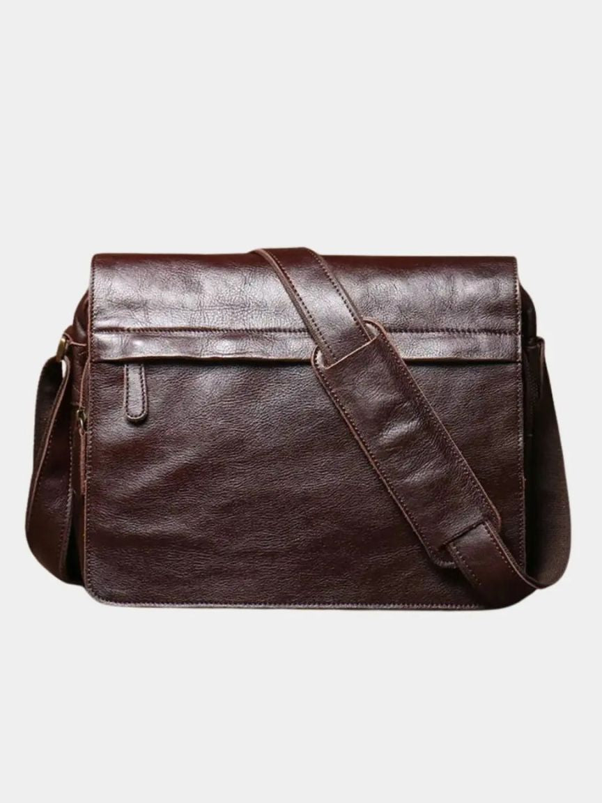 Classic Messenger Leather Bag - Crown & Cuff