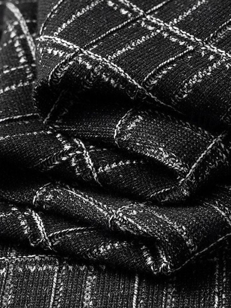 Classic Noir Knit Polo Shirt - Crown & Cuff