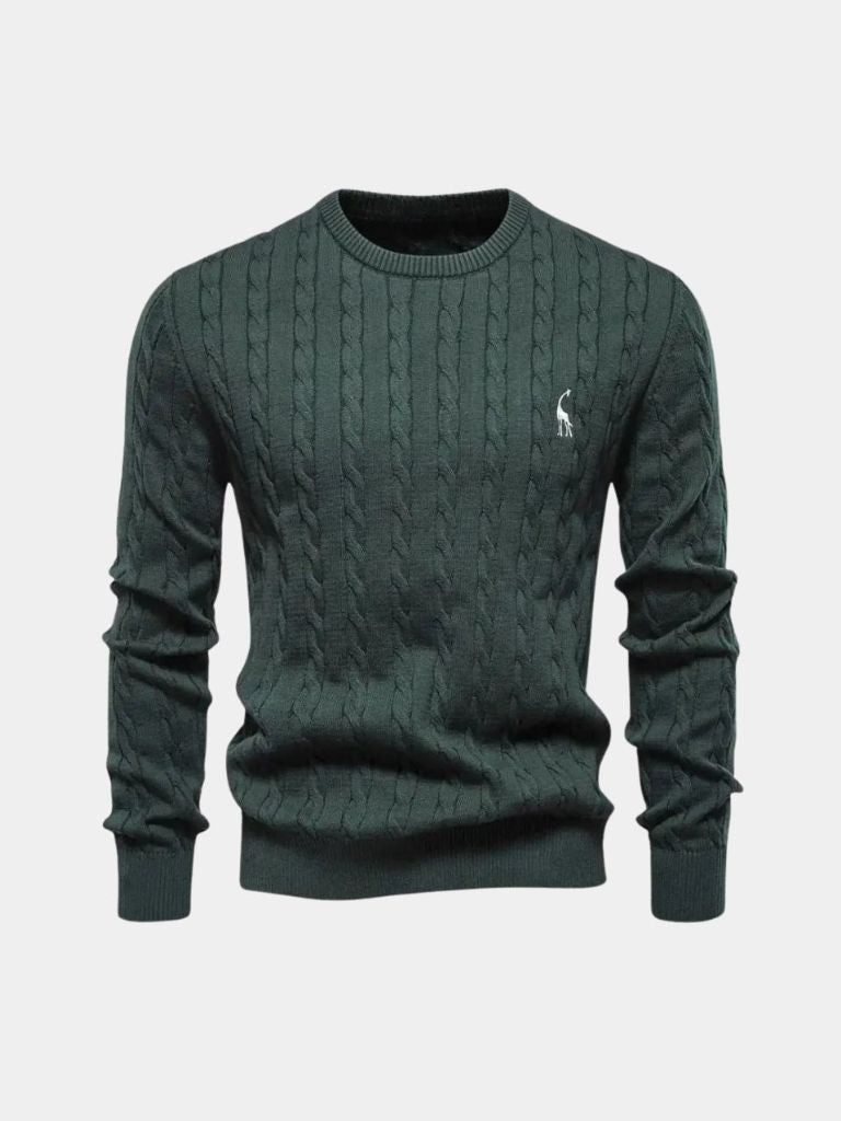 Cotton Crew Neck Pullover Sweater - Crown & Cuff