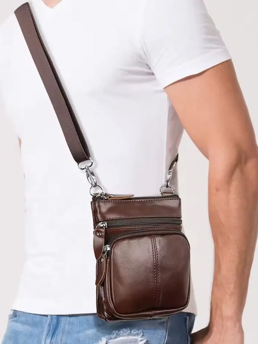Crossbody Leather Shoulder Bag - Crown & Cuff